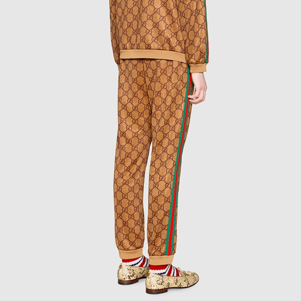 Gucci GG Monogram Web Technical Jersey Jogging Pants Unisex